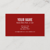 American Pit Bull Typografie Visitenkarte (Rückseite)