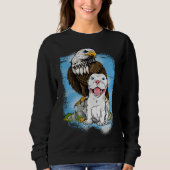 American Pit Bulls & amp Bald Eagle Sweatshirt (Vorderseite)