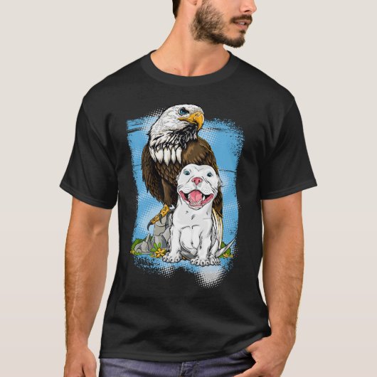 American Pit Bulls & amp Bald Eagle T-Shirt (Vorderseite)
