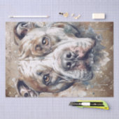 American Pitbull Dog Seidenpapier (Handwerk)