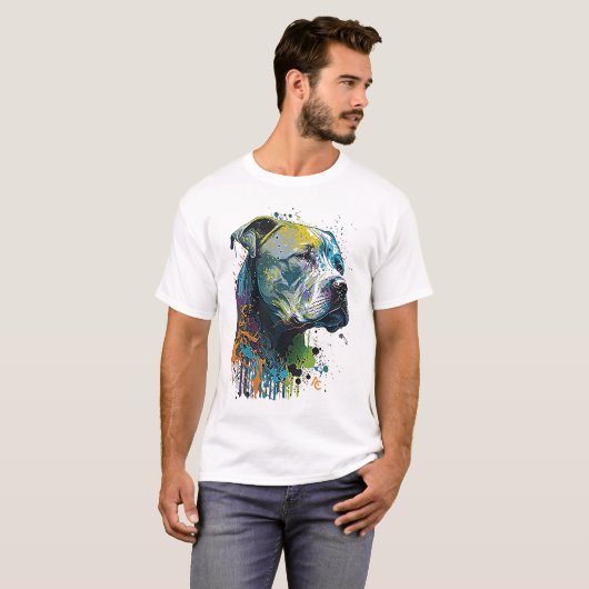 American Pitbull - Graffiti Ink Splash T - Shirt (Vorne ganz)