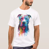 American Pitbull - Graffiti Ink Splash T-Shirt (Vorderseite)