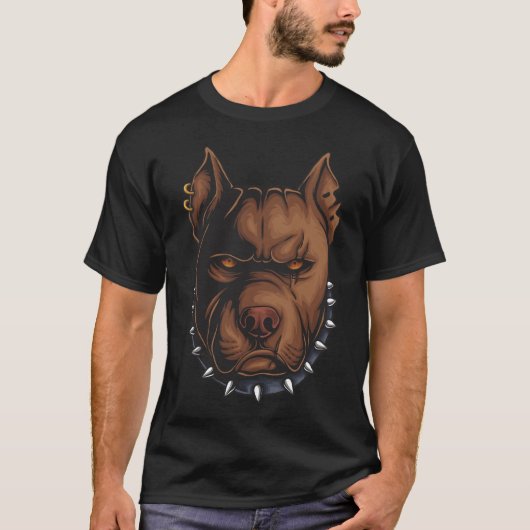 American Pitbull Head T-Shirt (Vorderseite)