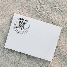 American Pitbull Rücksendeadresse Family Gummistempel