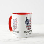 American Pitbull Terrier Bully Dog Vintage Flagge Tasse (Vorderseite Links)