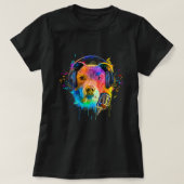 American Pitbull Terrier Dog Eigentümer Pop Art Po T-Shirt (Design vorne)