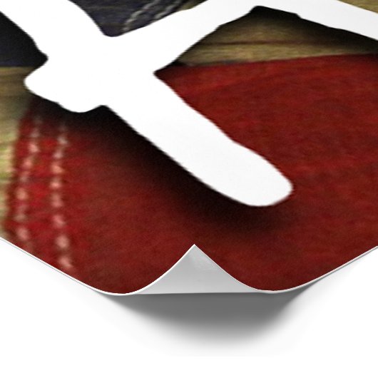 American Pitbull Terrier Dog, Flag, Adler Poster (Ecke)