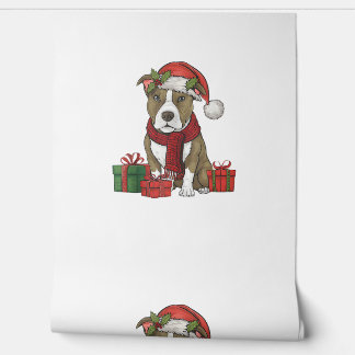American Pitbull Terrier Dog Weihnachtslieder Part Tapete