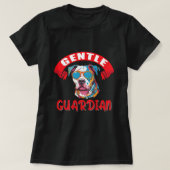 American Pitbull Terrier Gentle Guardian Dog Owner T-Shirt (Design vorne)