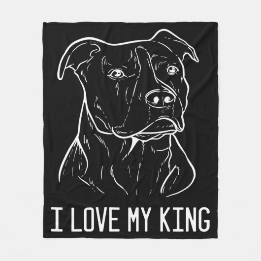 American Pitbull Terrier, ich Liebe My King Fleecedecke (Vorderseite)