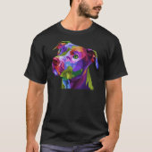 American Pitbull Terrier Pop Portrait for Dog  T-Shirt (Vorderseite)