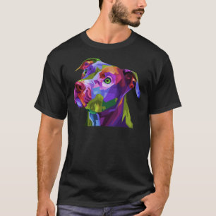 American Pitbull Terrier Pop Portrait for Dog T-Shirt
