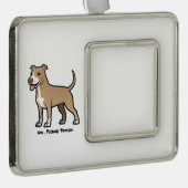 American Pitbull Terrier Rahmen-Ornament Silber (Rechts)
