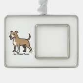 American Pitbull Terrier Rahmen-Ornament Silber (Vorderseite)