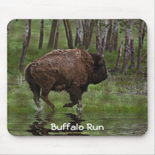American Plains Buffalo Bison Artwork Mousepad