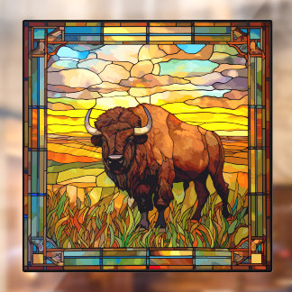 American Plains Buffalo Bison Imitate gestettetes  Fensteraufkleber