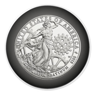 American Platinum Liberty Coin ~ Reverse 2013 ~ Keramikknauf