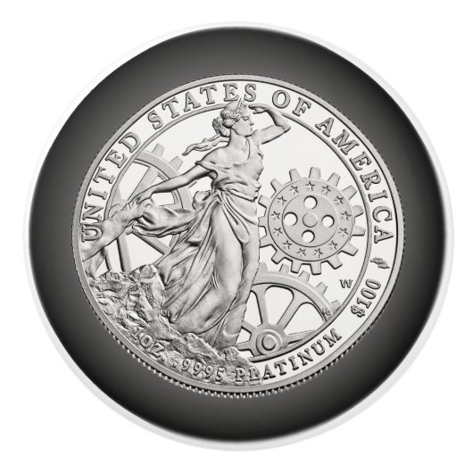 American Platinum Liberty Coin ~ Reverse 2013 ~ Keramikknauf (Vorderseite)