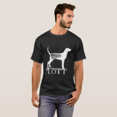 American Plott Hound mit irreführender amerikanisc T-Shirt (Vorne ganz)