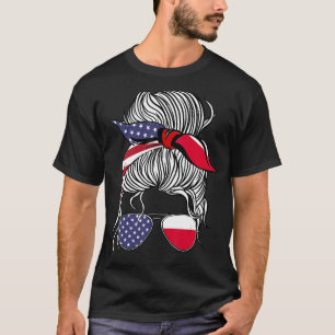 American Polish Patriot Flag Women Girl Polen Gro T-Shirt