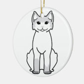 American Polydactyl Cat Cartoon Keramikornament (Links)