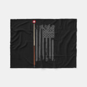 American Pool Player US Flag Billard Cue Stick G Fleecedecke (Vorderseite (Horizontal))