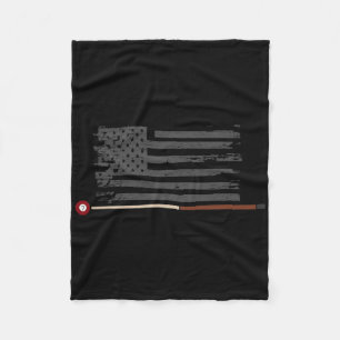 American Pool Player US Flag Billard Cue Stick G Fleecedecke