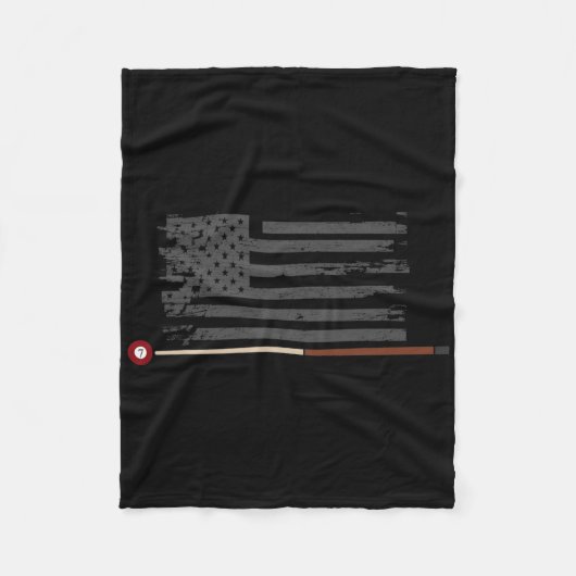 American Pool Player US Flag Billard Cue Stick G Fleecedecke (Vorderseite)