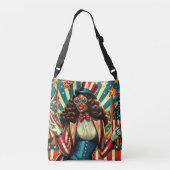 American Pop Art Designer Crossbody Bag Tragetaschen Mit Langen Trägern (Rückseite)