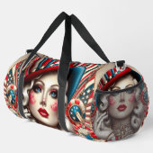 American Pop Art Designer Duffle Bag (Rechte Ecke)
