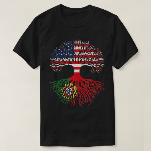 American Portuguese Portugal Roots T-Shirt (Design vorne)