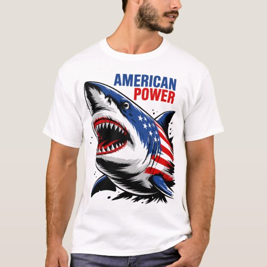 American Power Shark T - Shirt Design (Vorderseite)