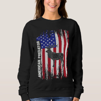 American Predator Patriotic American Flag ELK Hunt Sweatshirt