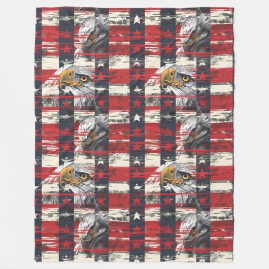 American Pride Blanket Eagle & Flag Celebration Fleecedecke (Vorderseite)