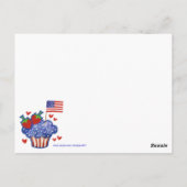 American Pride Cupcake Postcard Postkarte (Rückseite)
