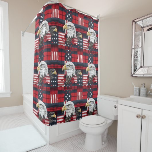 American Pride Curtain Eagle & Flag Home Touch Duschvorhang (Beispiel)