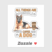 American Pride Cute Dog Animal Gift Us Flag German Aufkleber (Blatt)