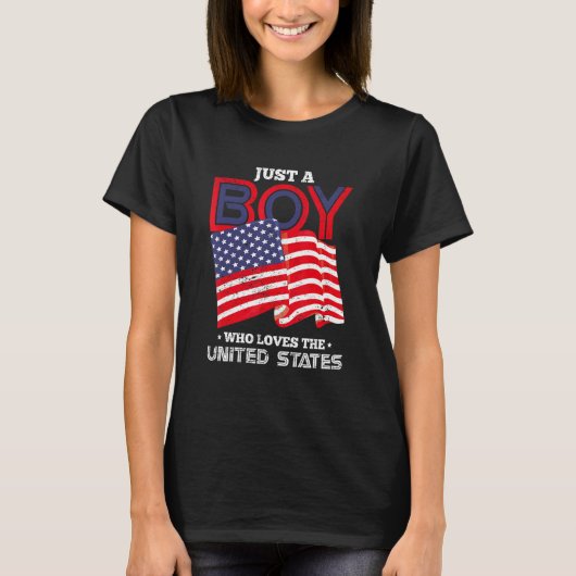 American Pride Liberty Freedom Usa Flag Boys 4th O T-Shirt (Vorderseite)