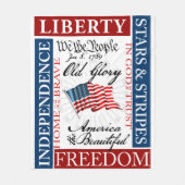 "AMERICAN PRIDE" Mittelfläschchen Fleecedecke (Vorderseite)