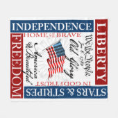 "AMERICAN PRIDE" Mittelfläschchen Fleecedecke (Vorderseite (Horizontal))