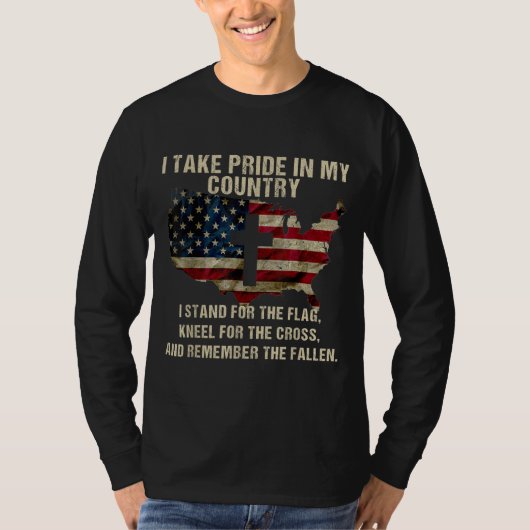American Pride Patriotic American Flag T-Shirt (Vorderseite)
