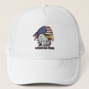 "American Pride Patriotic Eagle Hoodie - US Flag  Truckerkappe