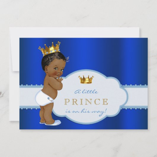 American Prince Baby Dusche Einladung (Vorderseite)