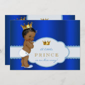 American Prince Baby Dusche Einladung (Vorne/Hinten)