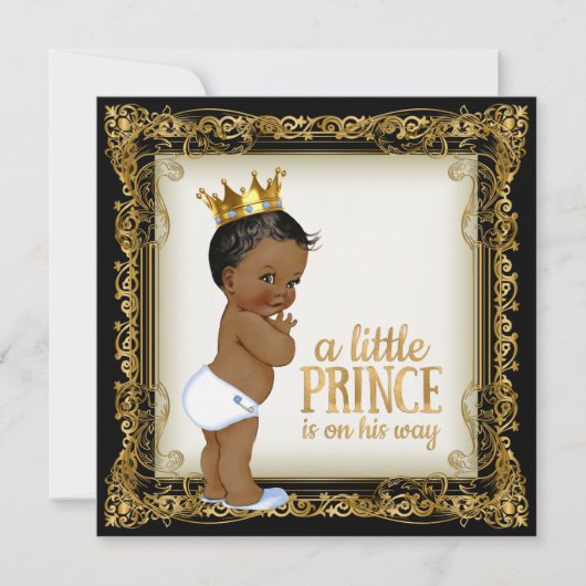 American Prince Baby Dusche Einladung (Vorderseite)