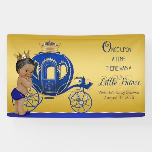 American Prince Carriage Boy Baby Shooter Banner (Horizontal)