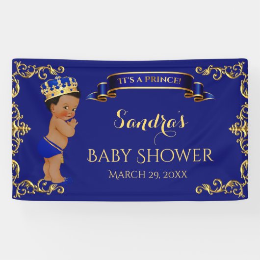 American Prince Royal Blue Gold Banner (Horizontal)