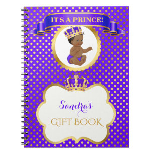 American Prince Royal Lila Gold Gift Notizblock