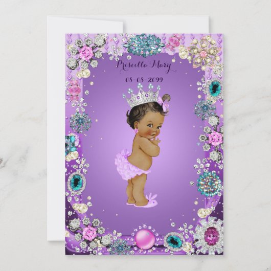 American Princess Baby Shower Einladung (Rückseite)