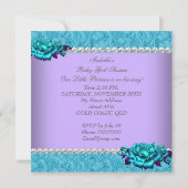 American Princess Baby Shower Girl Rose 4a Einladung (Rückseite)